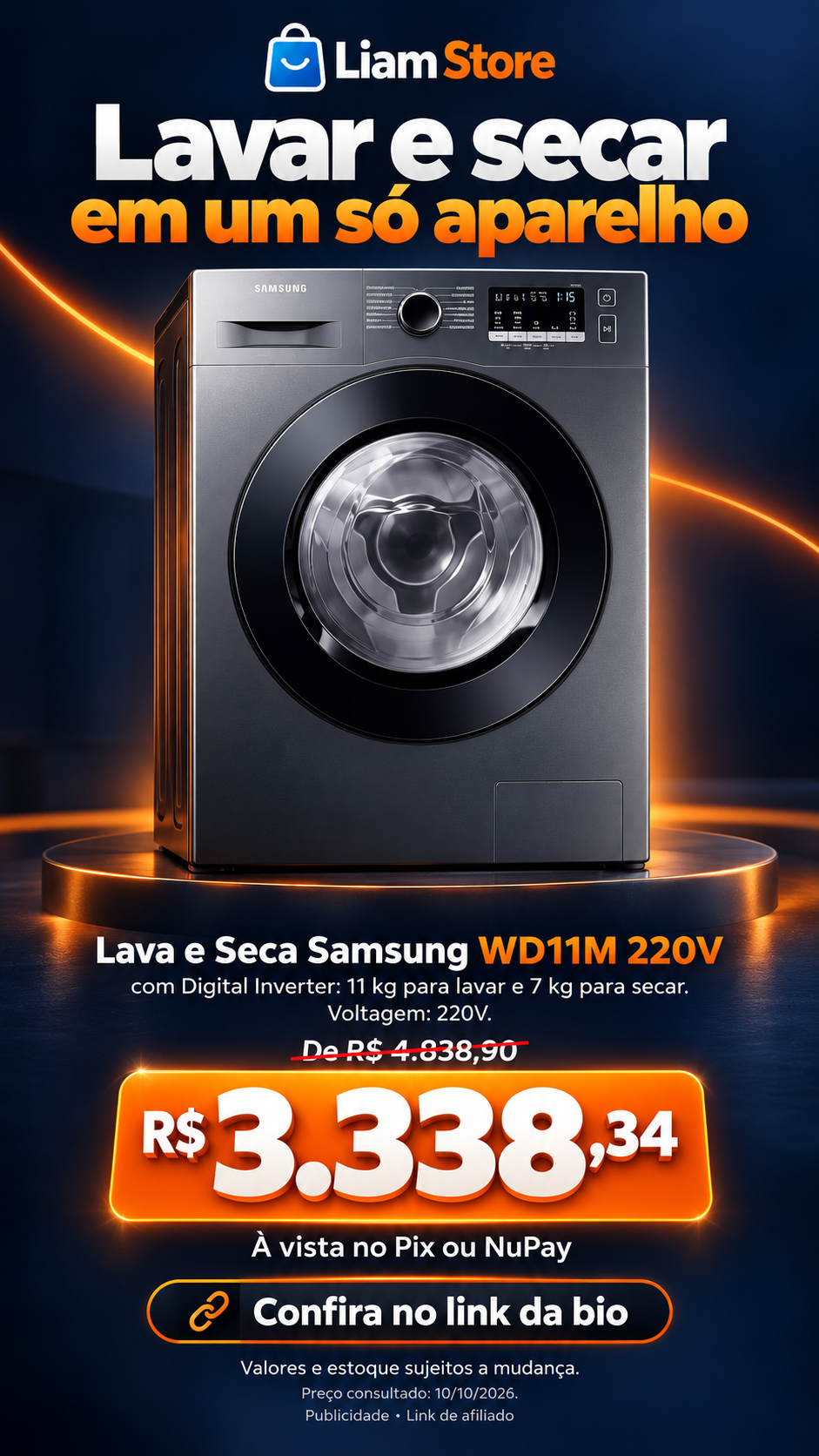 Lava e Seca Samsung WD11M 220V