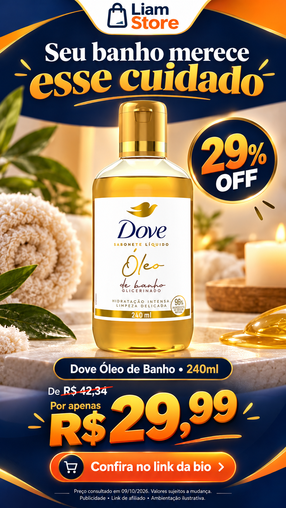 Dove Óleo de Banho — Sabonete líquido 240ml