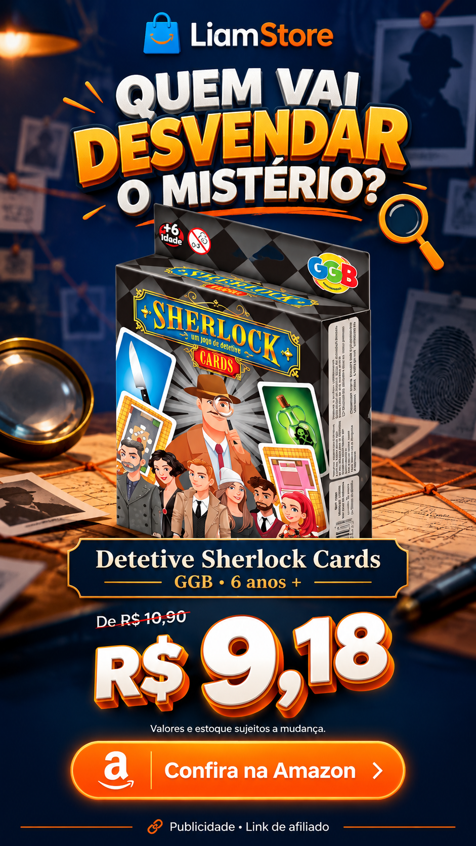 Detetive Sherlock Cards GGB